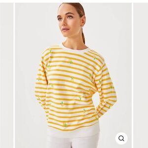 NWT Lilly Pulitzer Ballad sweatshirt in honeycomb make lemonade